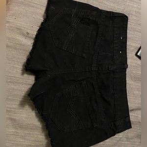 Black booty shorts